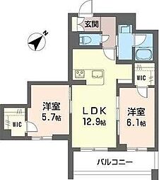 maisonmore由比ガ浜 2LDKの間取図画像