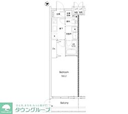ベルヴュコート湘南 1Kの間取図画像