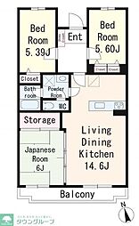 エーデルハイム原宿 3LDKの間取図画像