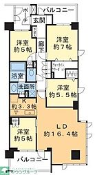ザ・テラス戸塚グランターミナル 4LDKの間取図画像