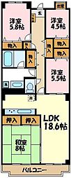 第五寿美家ビル 3階4LDKの間取り