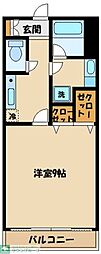 グランドメゾンホソヤマ 1階1Kの間取り