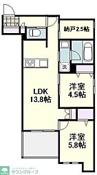 間取図画像 2SLDK