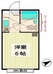 多摩ロイヤルハイツA ワンルームの間取図画像