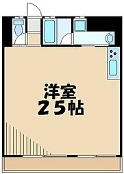 藤が丘谷本ビル ワンルームの間取図画像