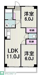 ファラオ鷺沼 2LDKの間取図画像