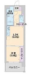ポルテボヌール 1LDKの間取図画像