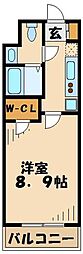 SUN 1Kの間取図画像