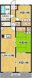 プロムナード 3LDKの間取図画像