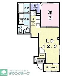 ドルチェビータ　III 1階1LDKの間取り