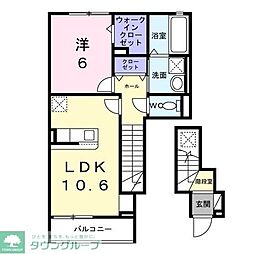 ドルチェビータ　III 2階1LDKの間取り