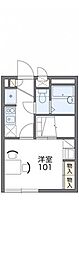 秩父鉄道 行田市駅 徒歩14分の賃貸アパート 1階1Kの間取り