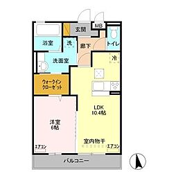 ライズ 1LDKの間取図画像