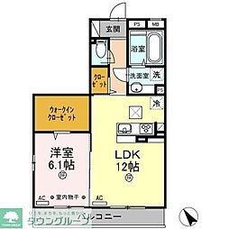 ラ・ピーノ5 1LDKの間取図画像
