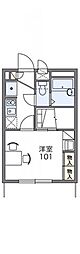 レオパレスグランドソレーユ・ジュン 1Kの間取図画像