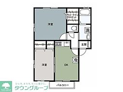 エスペランサ 2DKの間取図画像