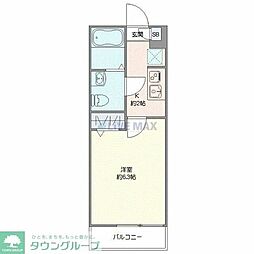 フォーサイト熊谷 1Kの間取図画像