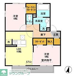 ルーチェH 2LDKの間取図画像