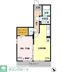 ルクソール 1LDKの間取図画像
