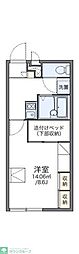 レオパレス上野台3 1Kの間取図画像