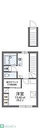 レオパレスアゼリア 1Kの間取図画像