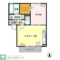 ベルテサクラ 1LDKの間取図画像
