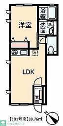 ハイムハーゼ 1LDKの間取図画像