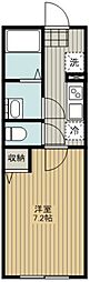 クレストコート鴻巣 1Kの間取図画像