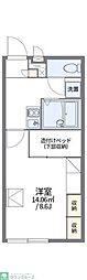 レオパレスみどり 1Kの間取図画像