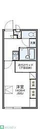 レオパレスエタール 1Kの間取図画像