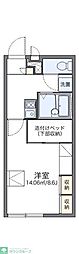 レオパレスエクレール 1Kの間取図画像