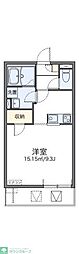 レオネクストオルフェーヴル 1Kの間取図画像