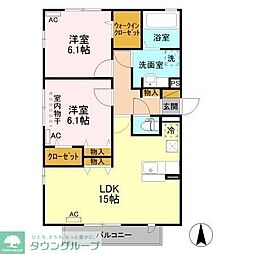 ソフィアF 2LDKの間取図画像