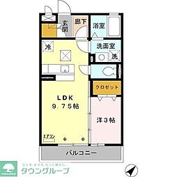 ソフィアジョウエイ 1LDKの間取図画像
