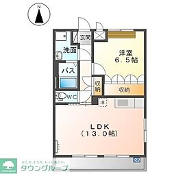 カトレアガーデン 1LDKの間取図画像