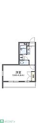 レオパレスゴールドレジデンスレギューム 1Kの間取図画像