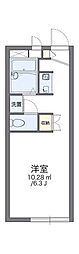 レオパレスニューシルバーレジデンスS・T・K 1Kの間取図画像