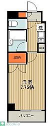 S-FORT八王子 1Kの間取図画像