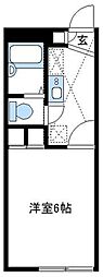 レオパレスHIKARI 1Kの間取図画像