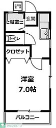 エレファントハイツ 1Kの間取図画像