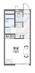 レオパレスSTR 1Kの間取図画像