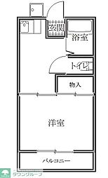 めじろハイツ 1Kの間取図画像