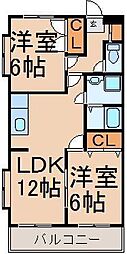 エントピアかすみ 2LDKの間取図画像