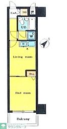 ライオンズマンション拝島第2 1DKの間取図画像