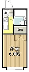 石塚コーポ ワンルームの間取図画像