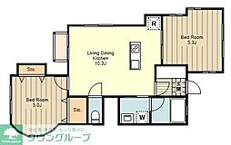 パザパ 2LDKの間取図画像
