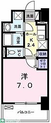 フェイバーJ.O-イレブン 1Kの間取図画像