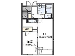 レオネクストひまわり 1階1LDKの間取り