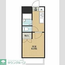 ホワイトウイング左入 3階1Kの間取り