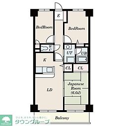 コスモリード八王子 4階3LDKの間取り